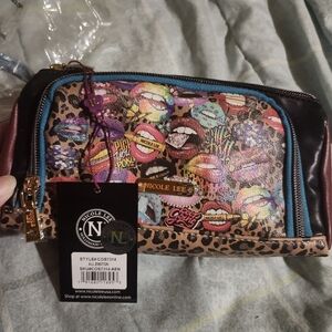 Nicole Lee Colorful Lip Print Cosmetic Bag